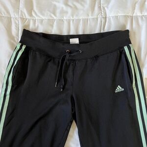 Adidas track pants blue and black combo